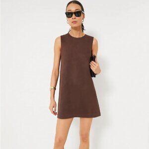 NWT Tuckernuck Hyacinth House Chocolate Faux Suede Billie Mini Dress